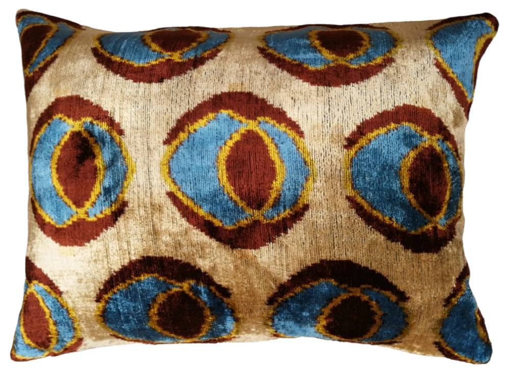 Les Ottomans Silk velvet cushion V635