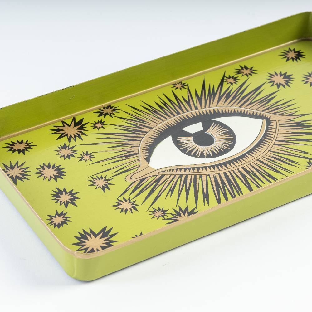 Les Ottomans Vassoio In Ferro Dipinto A Mano EYT08