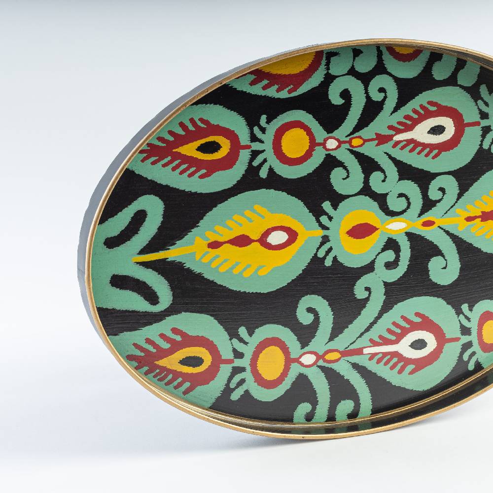 Les Ottomans Vassoio In Ferro Dipinto A Mano IT02