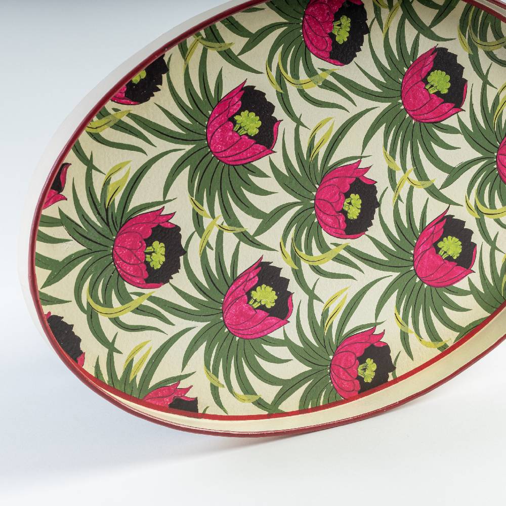 Les Ottomans Vassoio In Ferro Dipinto A Mano IT139