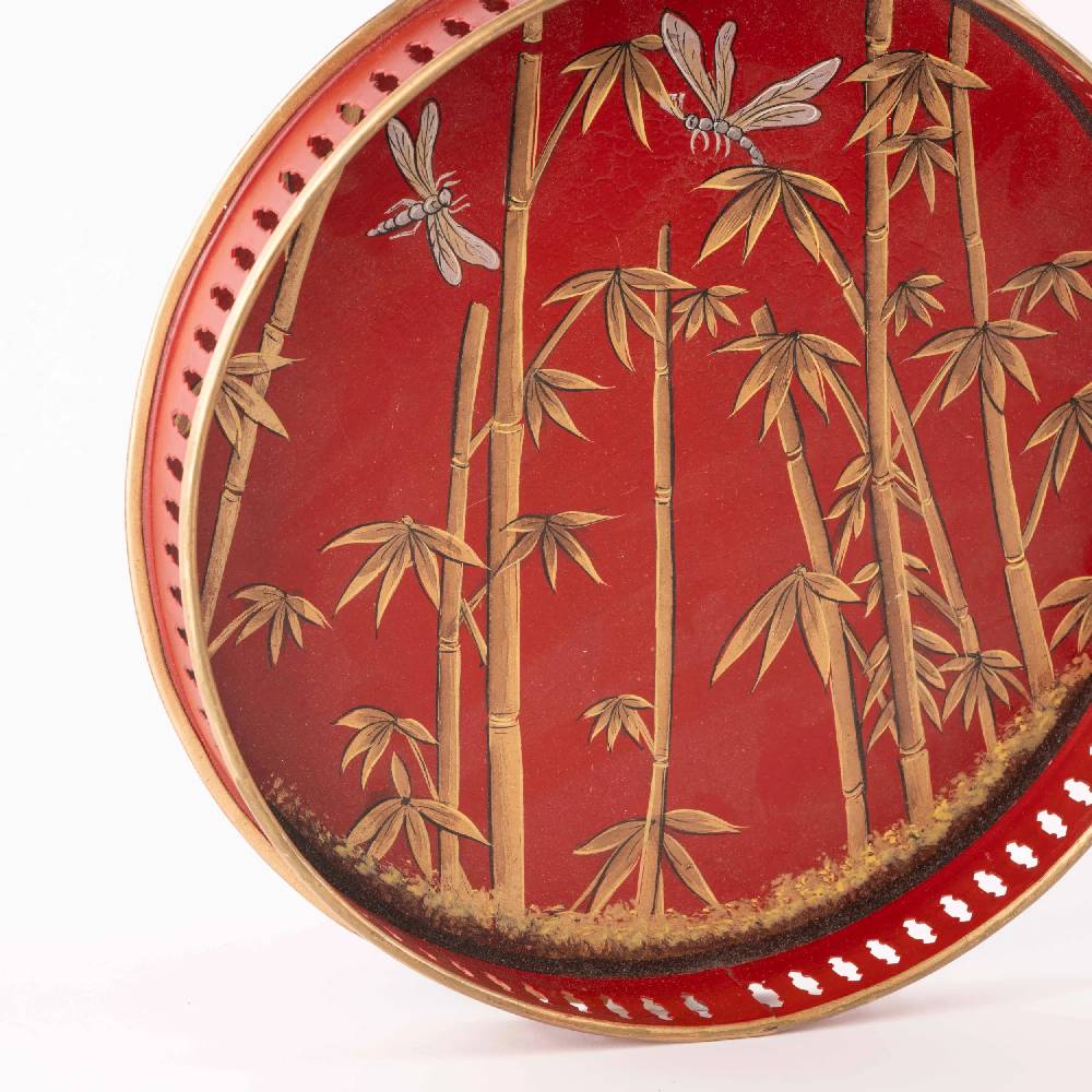 Les Ottomans Vassoio In Ferro Dipinto A Mano IT14