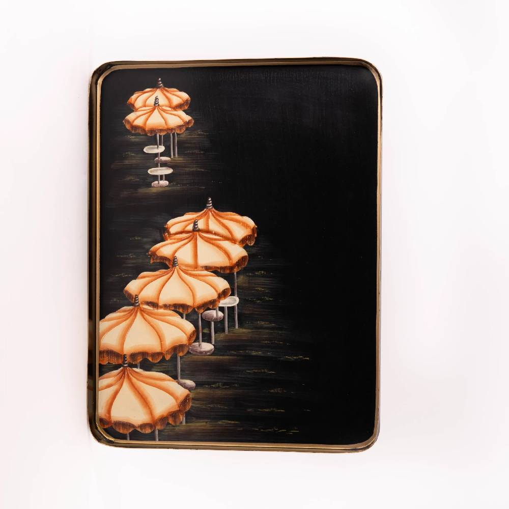 Les Ottomans Vassoio in ferro dipinto a mano IT173