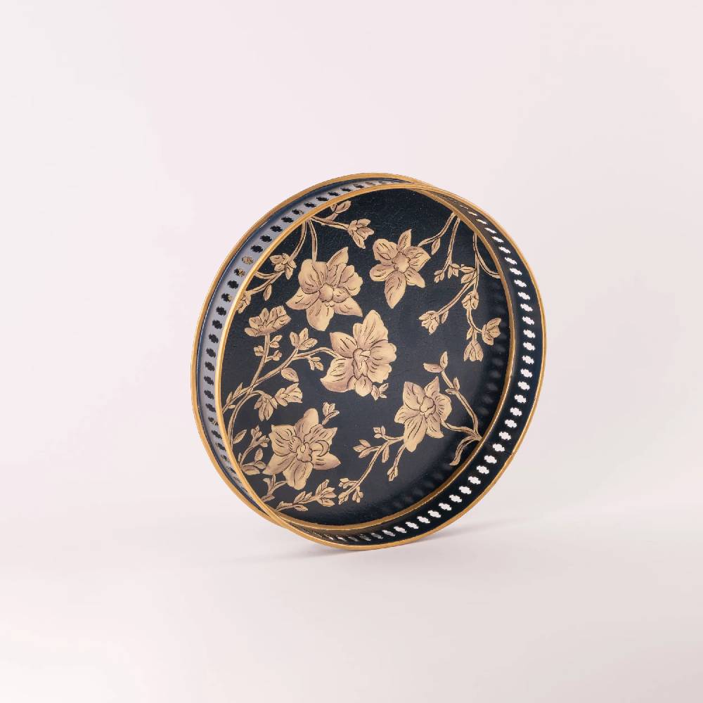 Les Ottomans Vassoio In Ferro Dipinto A Mano IT174