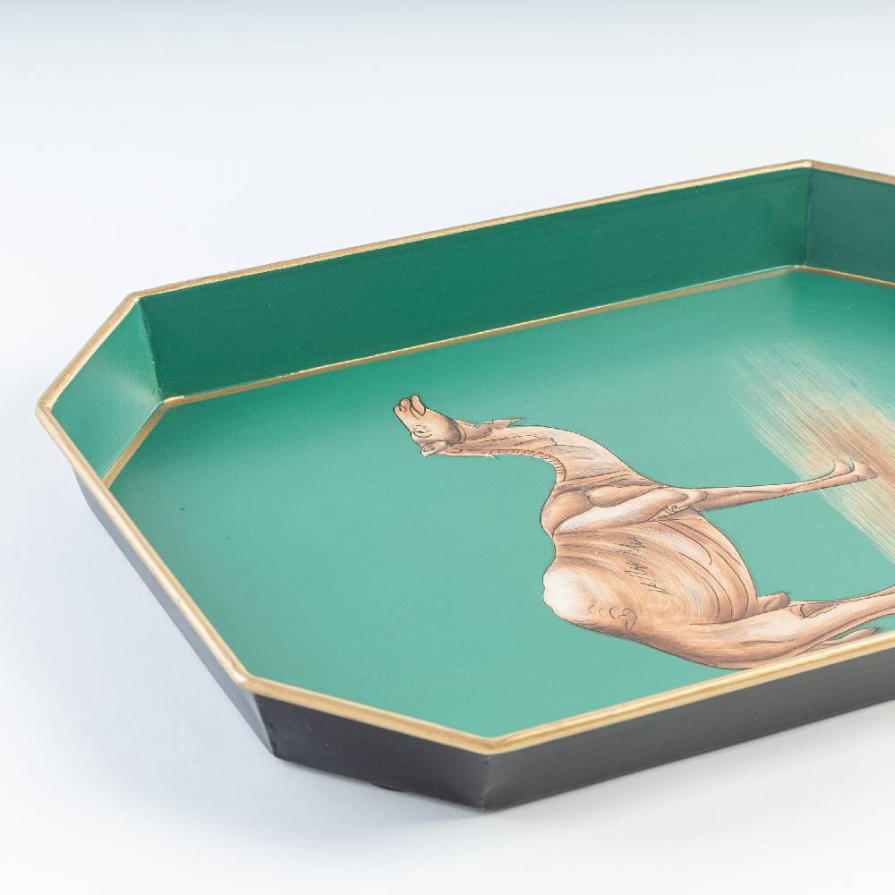 Les Ottomans Vassoio In Ferro Dipinto A Mano IT199