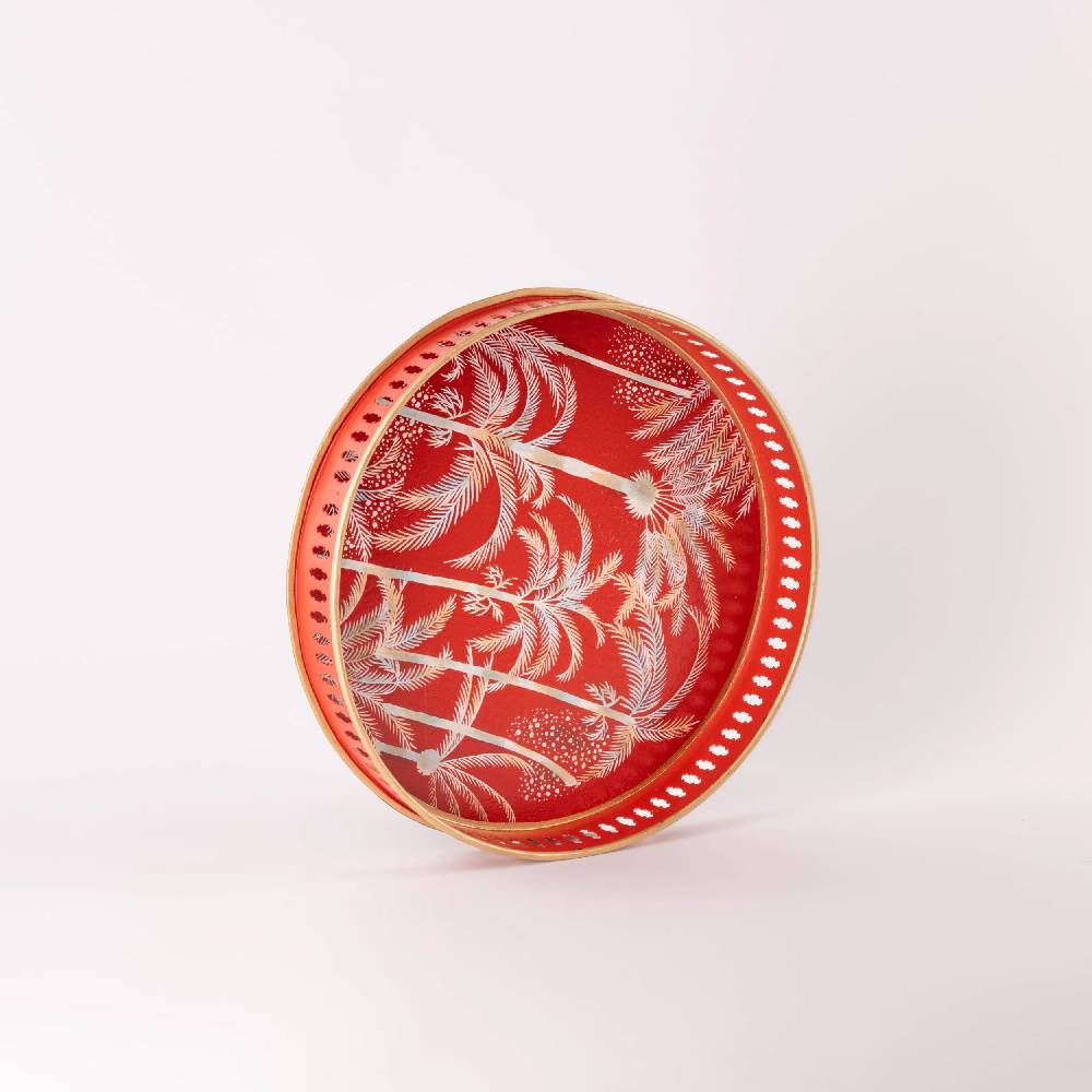 Les Ottomans Vassoio In Ferro Dipinto A Mano IT211