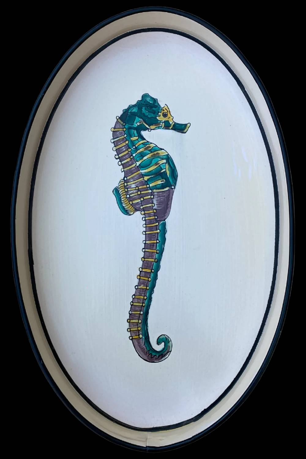 Les Ottomans Vassoio in ferro dipinto a mano IT229