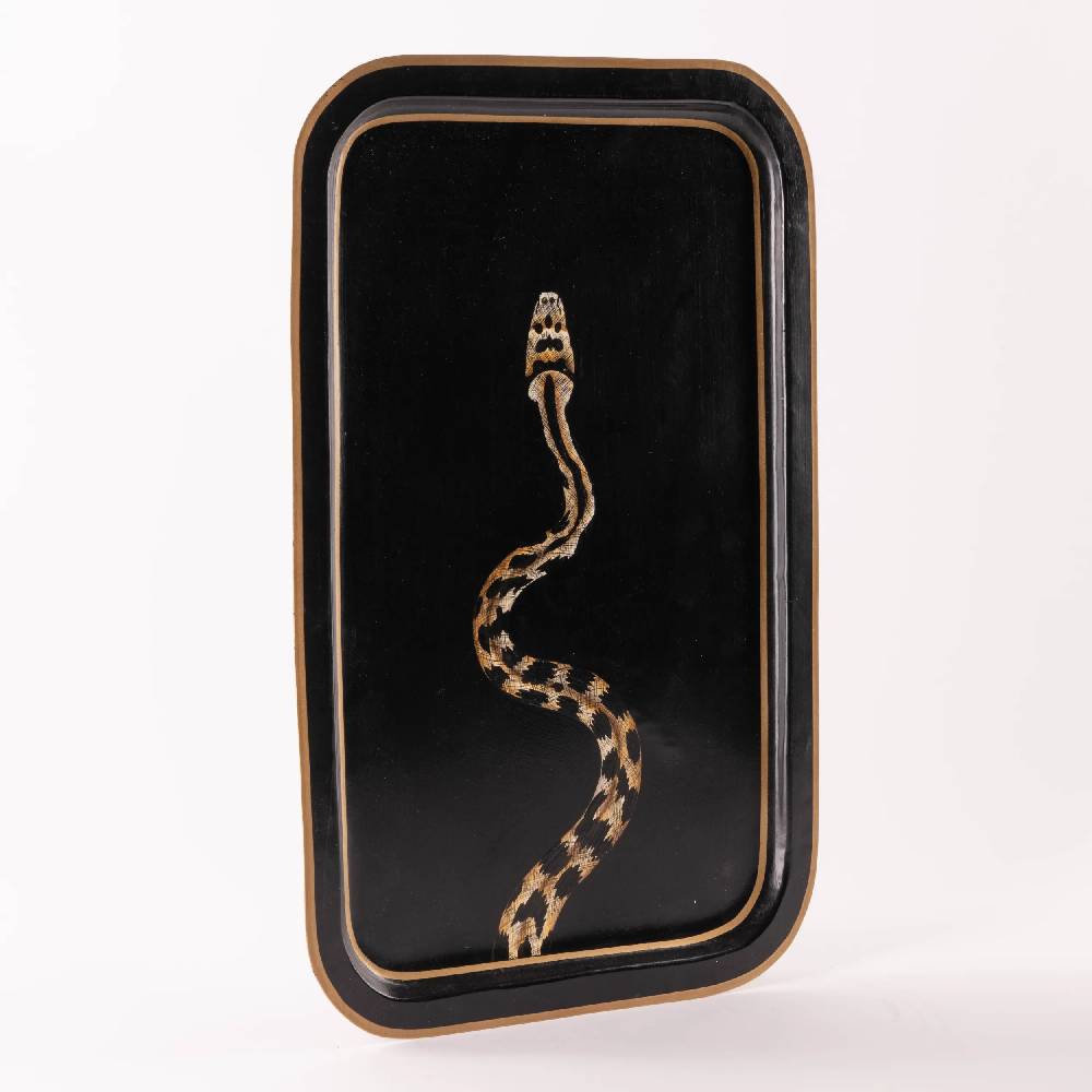 Les Ottomans Vassoio In Ferro Dipinto A Mano ITF02