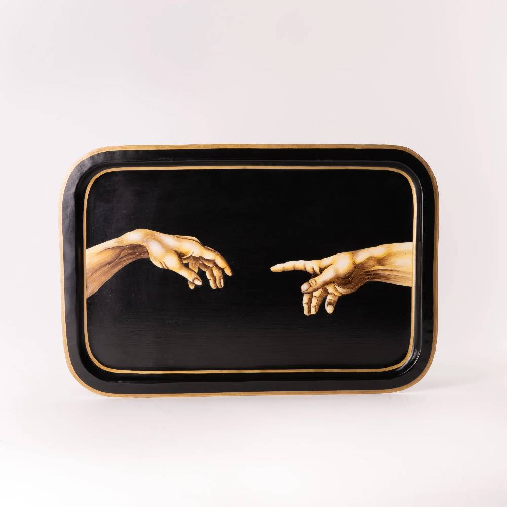 Les Ottomans Vassoio in ferro dipinto a mano ITF05