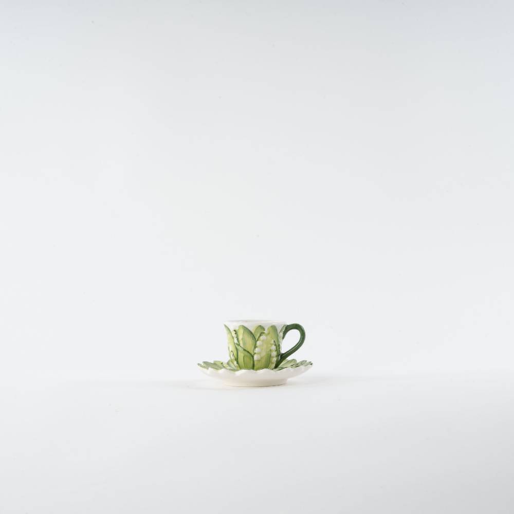 Les Ottomans Lilly of the valley ceramic coffee cup