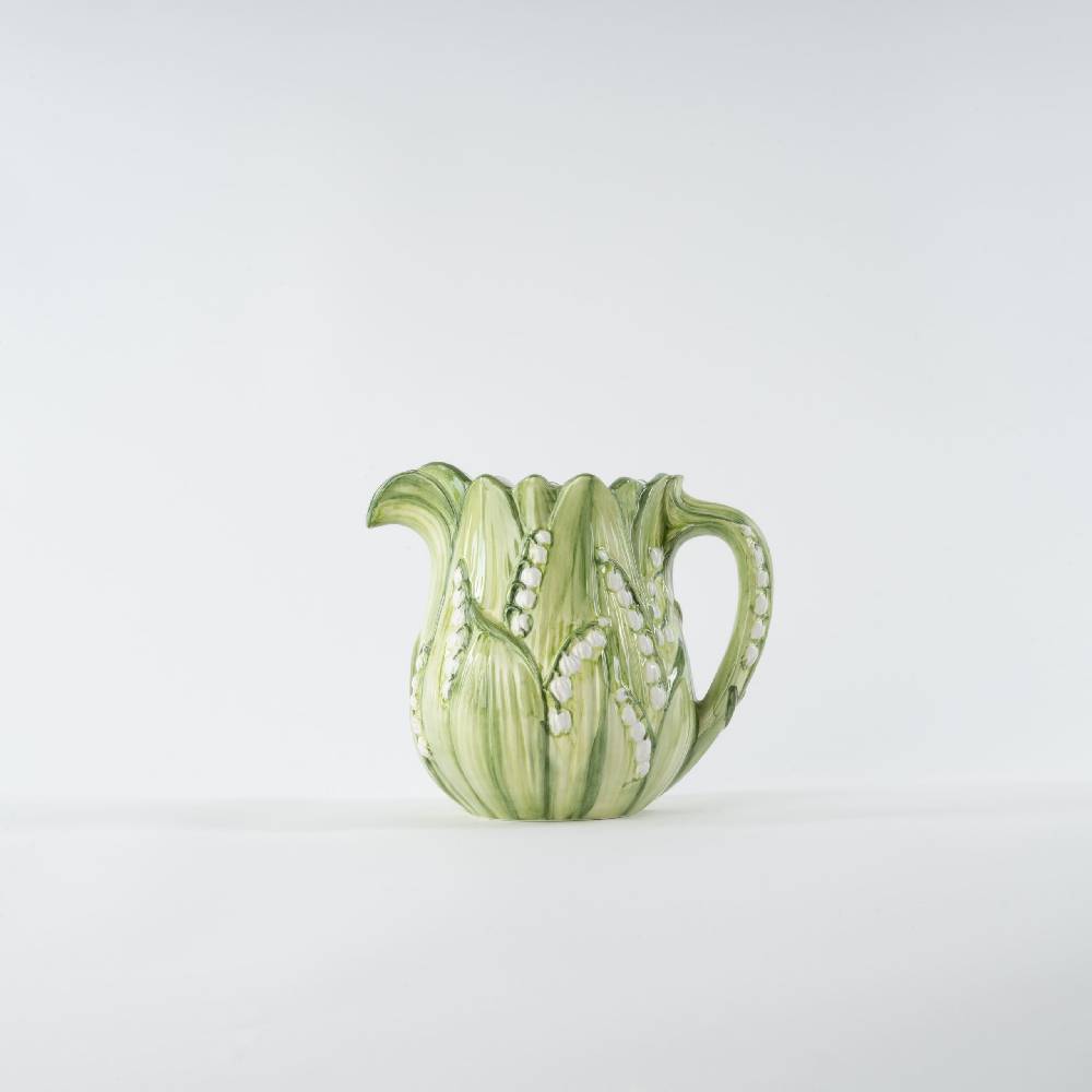 Les Ottomans Lilly of the valley handpainted ceramic water jug
