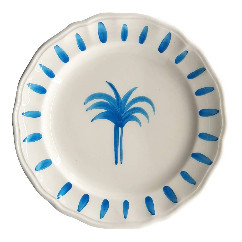 Les Ottomans Palm handpainted ceramic dessert plate