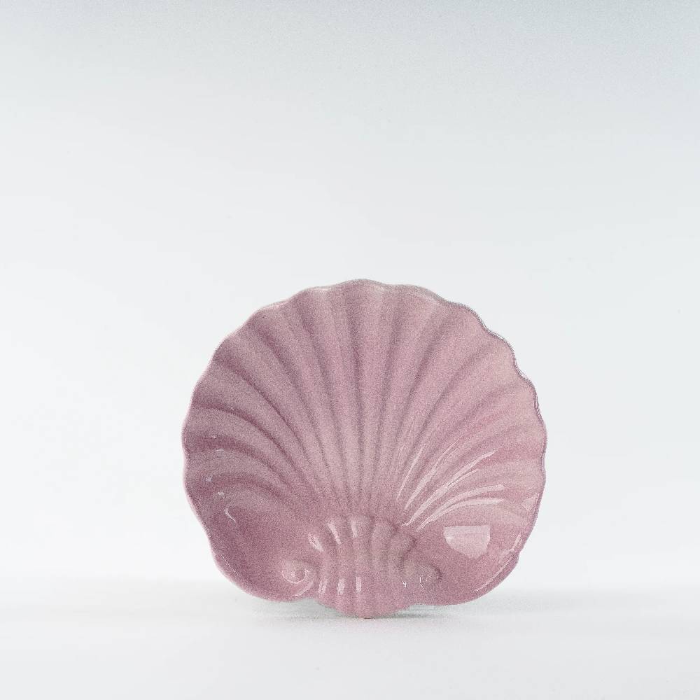 Les Ottomans Shell handpainted ceramic dessert plate