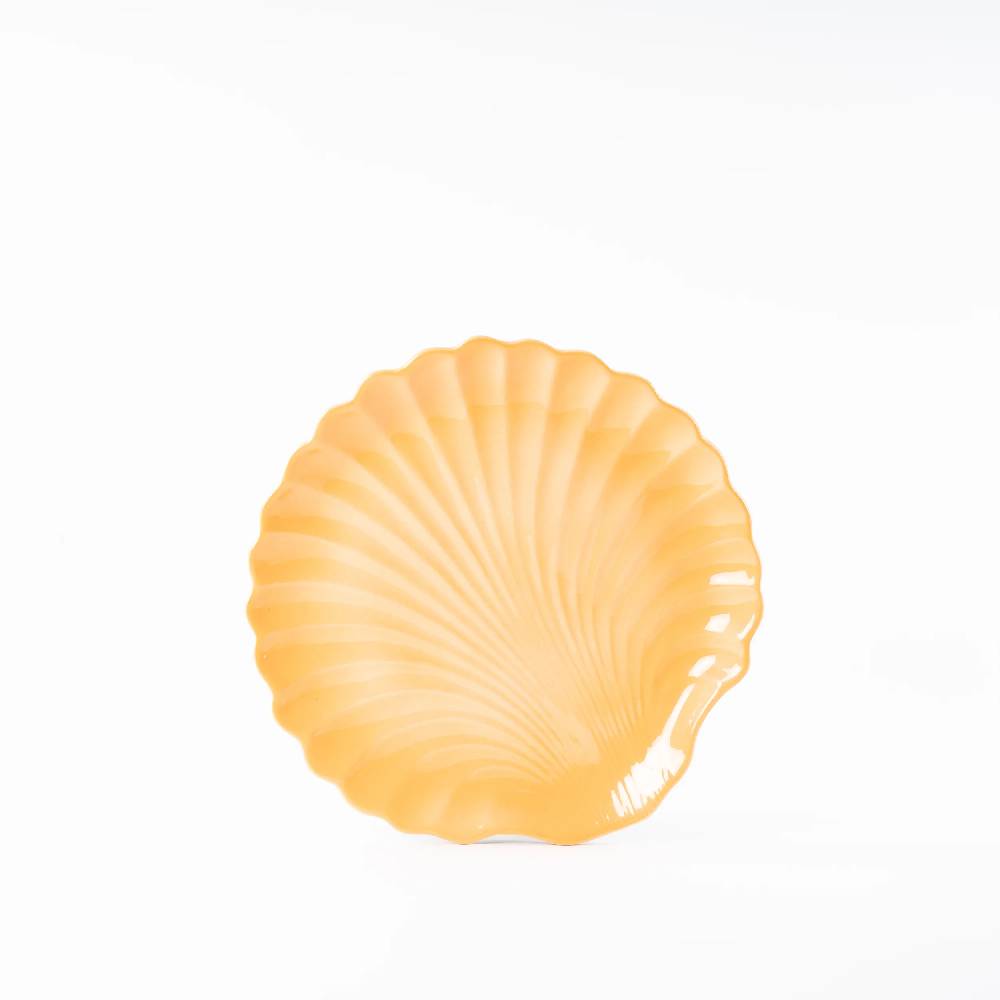 Les Ottomans Shell handpainted ceramic dinner plate