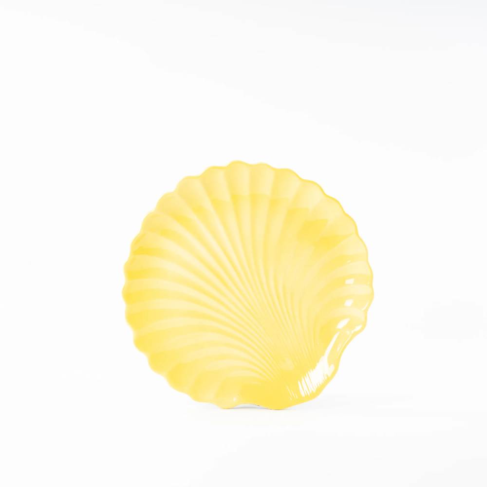 Les Ottomans Shell handpainted ceramic dinner plate