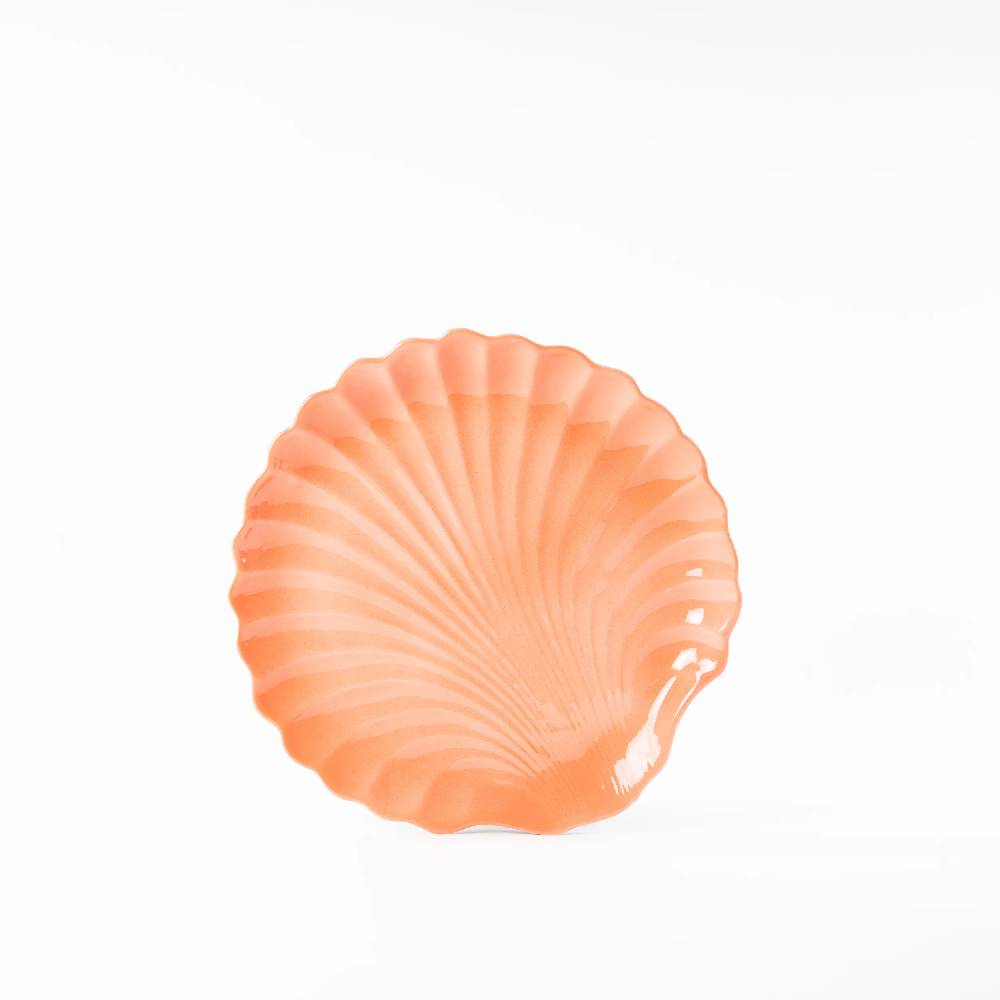 Les Ottomans Shell handpainted ceramic dinner plate