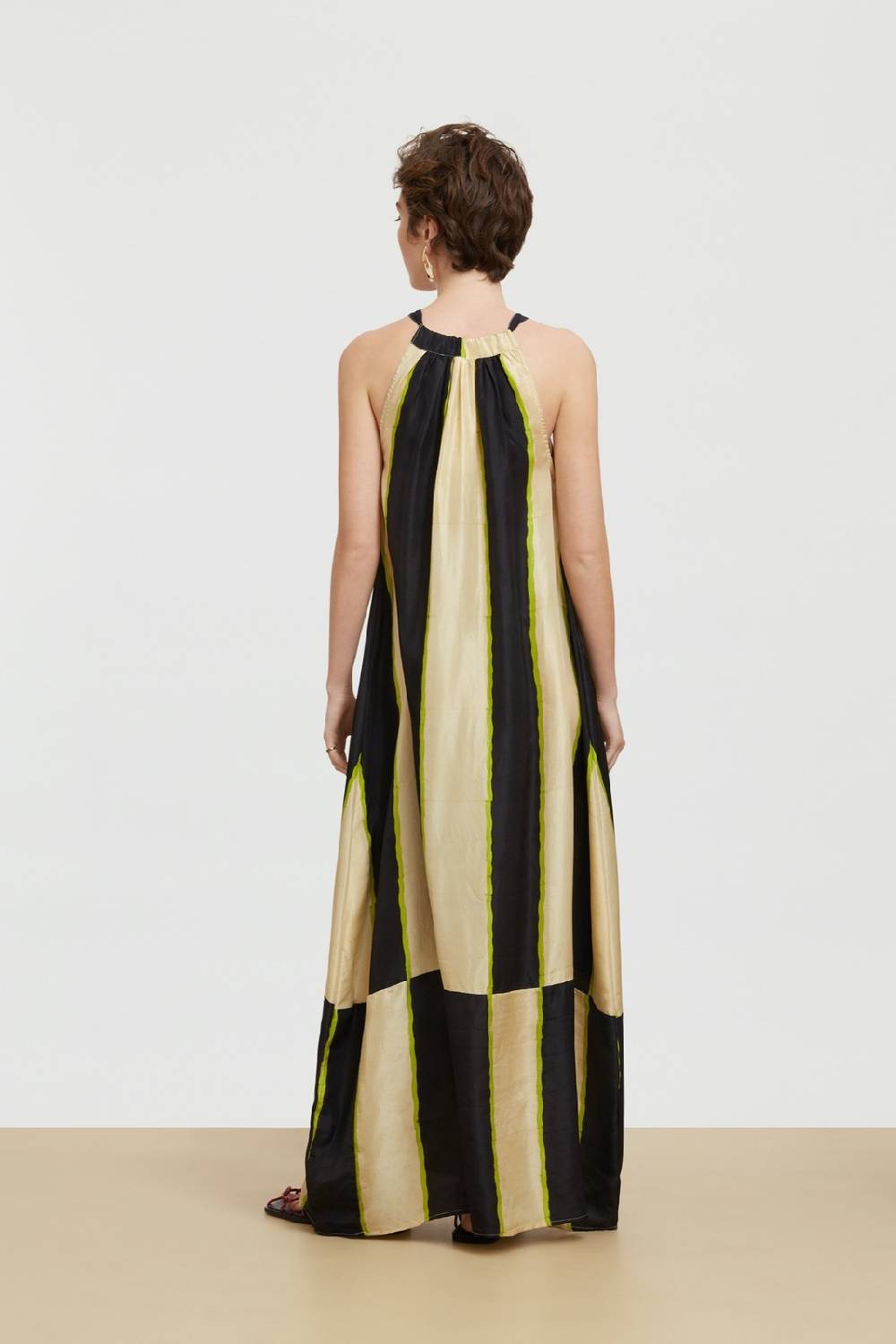 Lisa Corti Abito Parachute Baiadera Stripes Natural