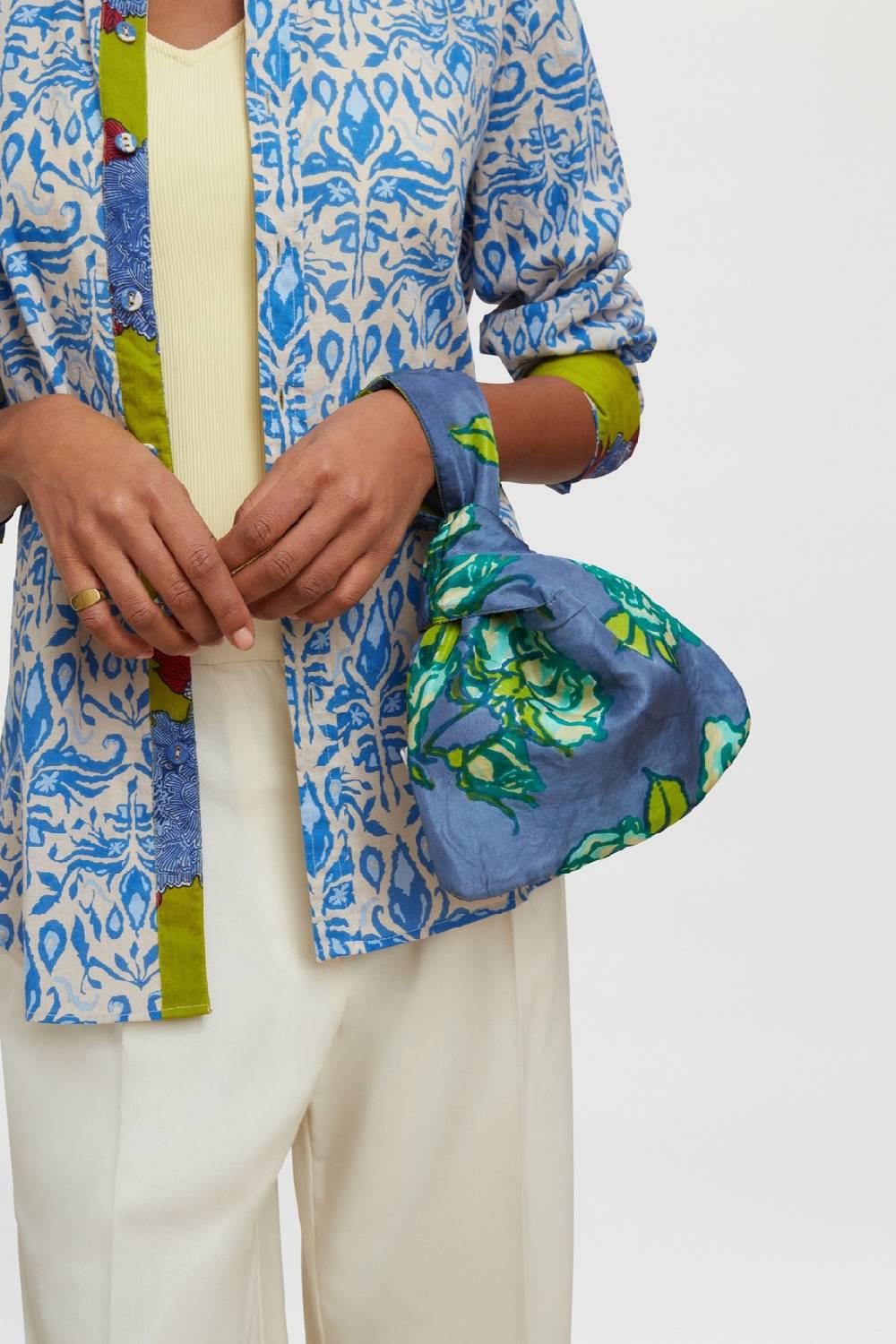 Lisa Corti Borsa Knot Reversibile Butterfly Wing Glicine