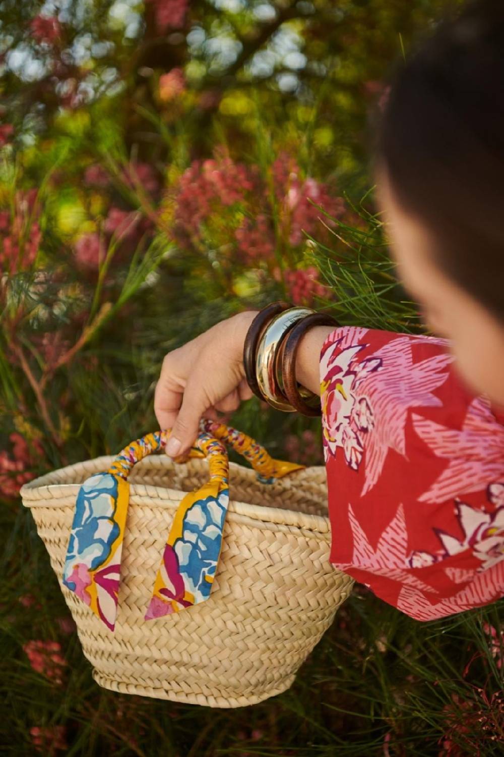 Lisa Corti Borsa Mercato In Paglia Oro Rebecca De Ravenel X Lisa Corti