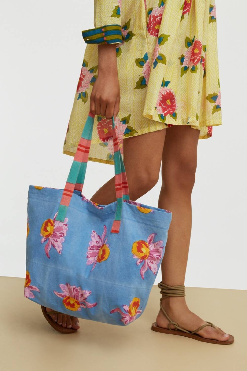 Lisa Corti borsa new lisa arabesque flower light blue