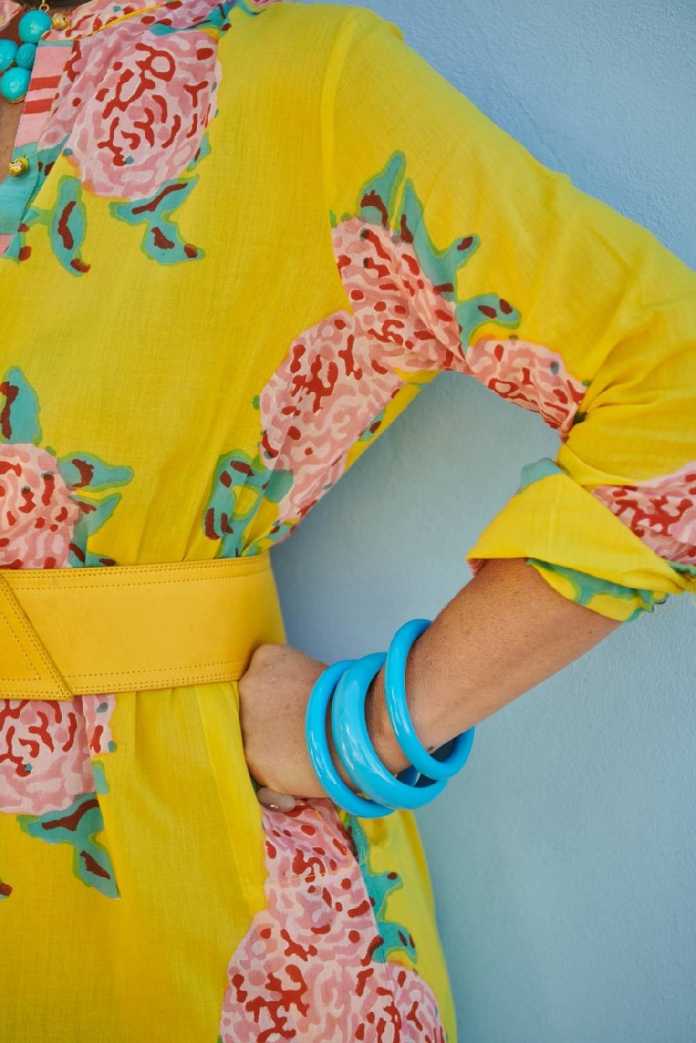 Lisa Corti Braccialetti In Legno Turchese Set Di 3 Rebecca De Ravenel X Lisa Corti