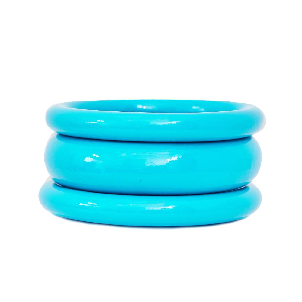 Lisa Corti braccialetti in legno turchese set di 3 rebecca de ravenel x lisa corti