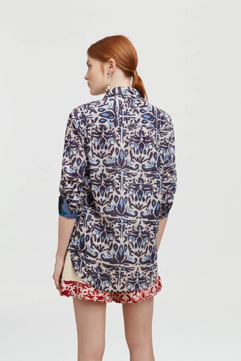 Lisa Corti Camicia Acapulco Abhanery Damasque Black