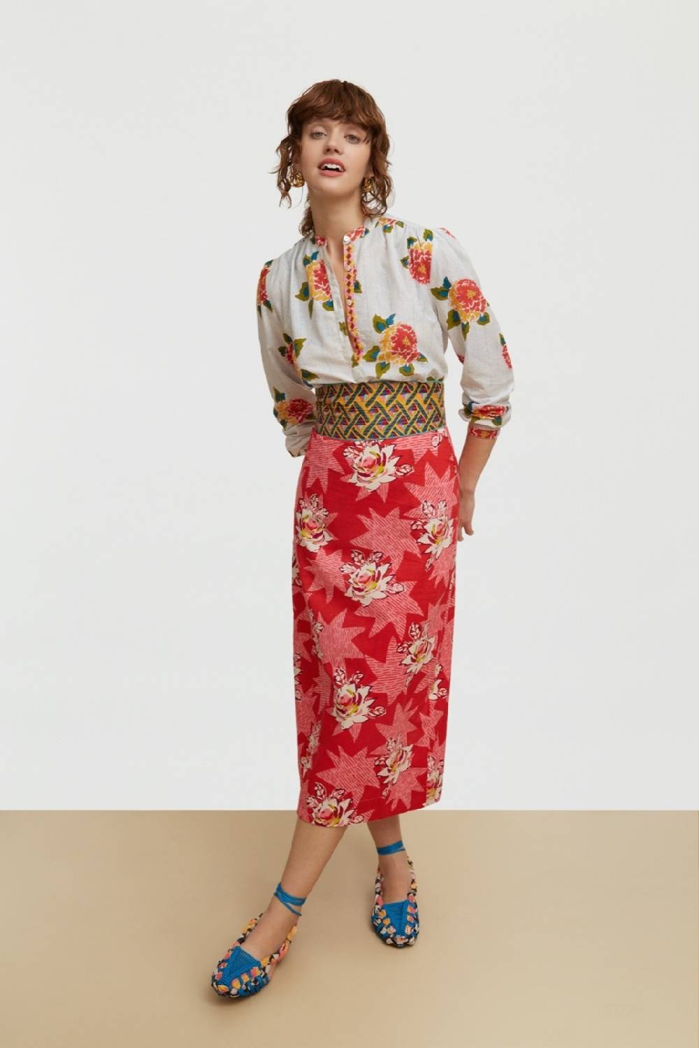 Lisa Corti cintura reversibile teena giza multicolor