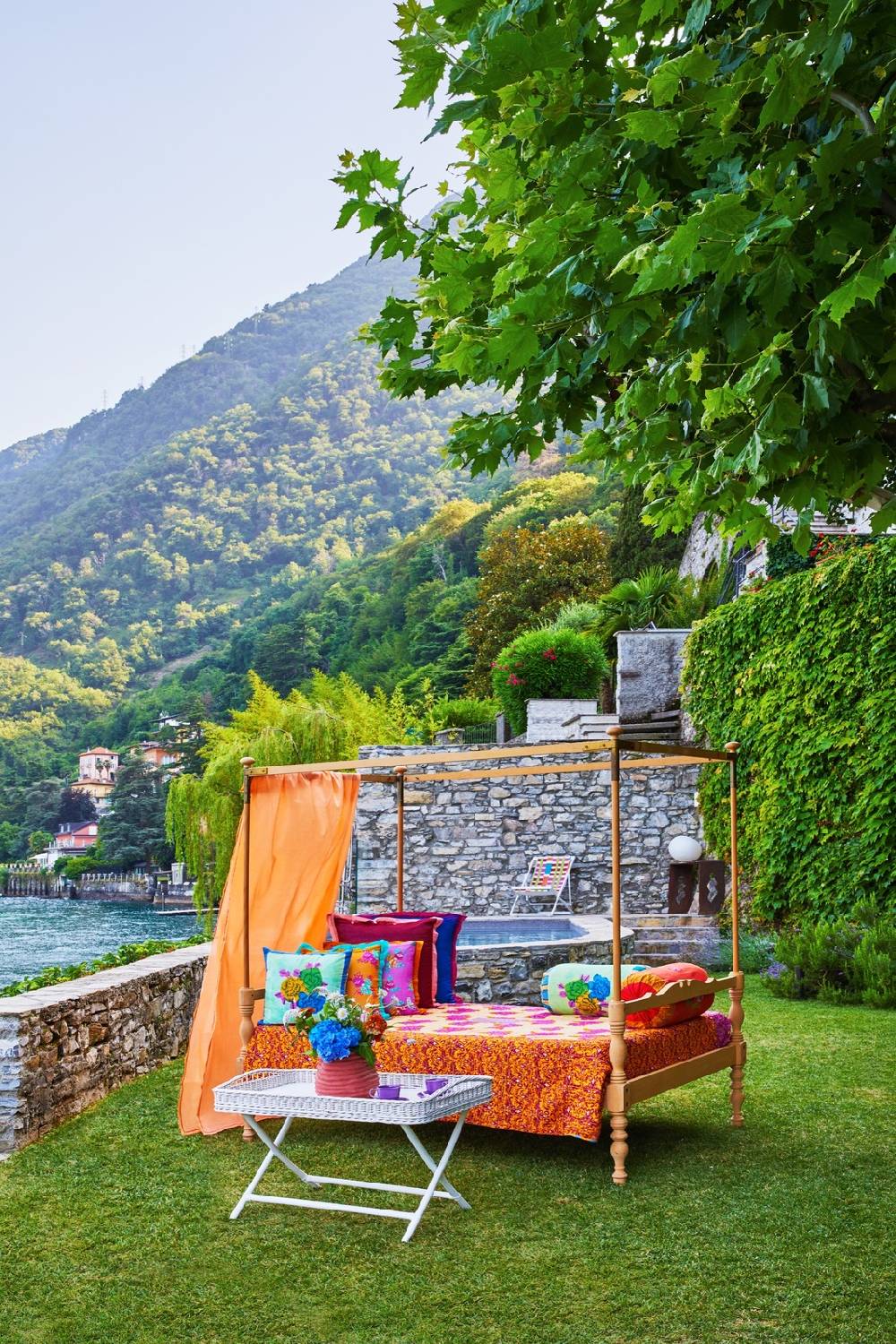 Lisa Corti Copriletto Reversibile Gudri 220x250cm Abhanery Peony Beji