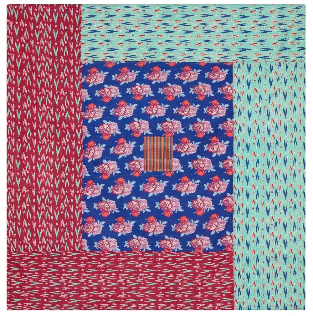 Lisa Corti copriletto reversibile gudri 220x250cm bold rose royal blue