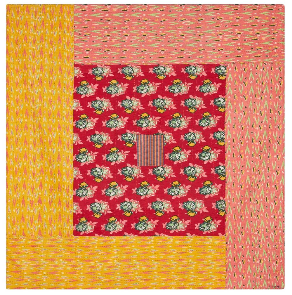 Lisa Corti copriletto reversibile gudri 220x250cm bold rose red