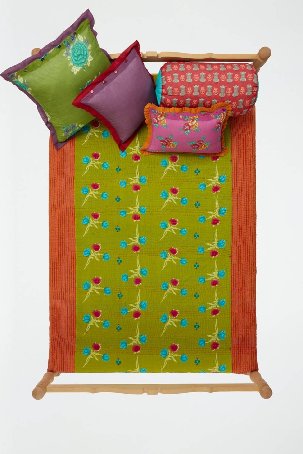 Lisa Corti Copriletto Reversibile Gudri 220x250cm Kauai Peony Beji