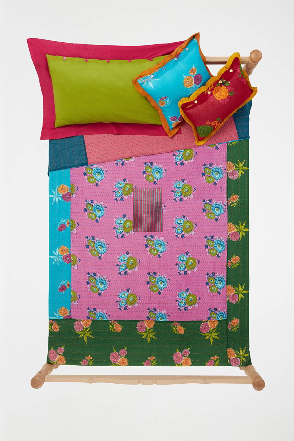 Lisa Corti Copriletto Reversibile Gudri 220x250cm Tiger Flw Purple