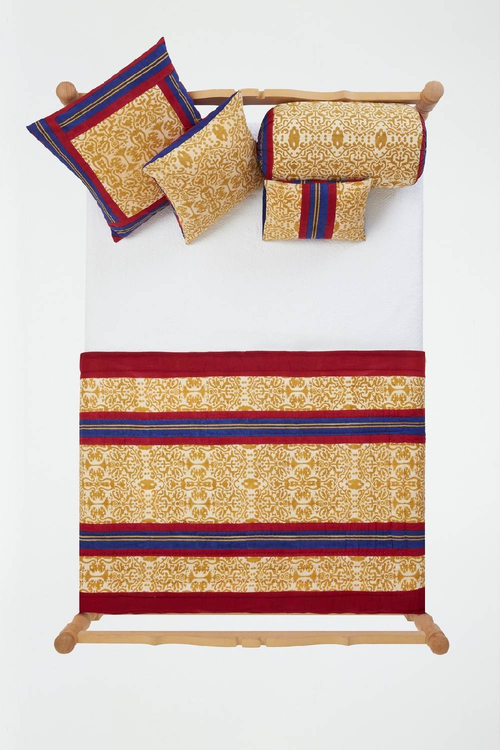 Lisa Corti Cuscino Cotone 30x40cm Damask Stripes Chutney