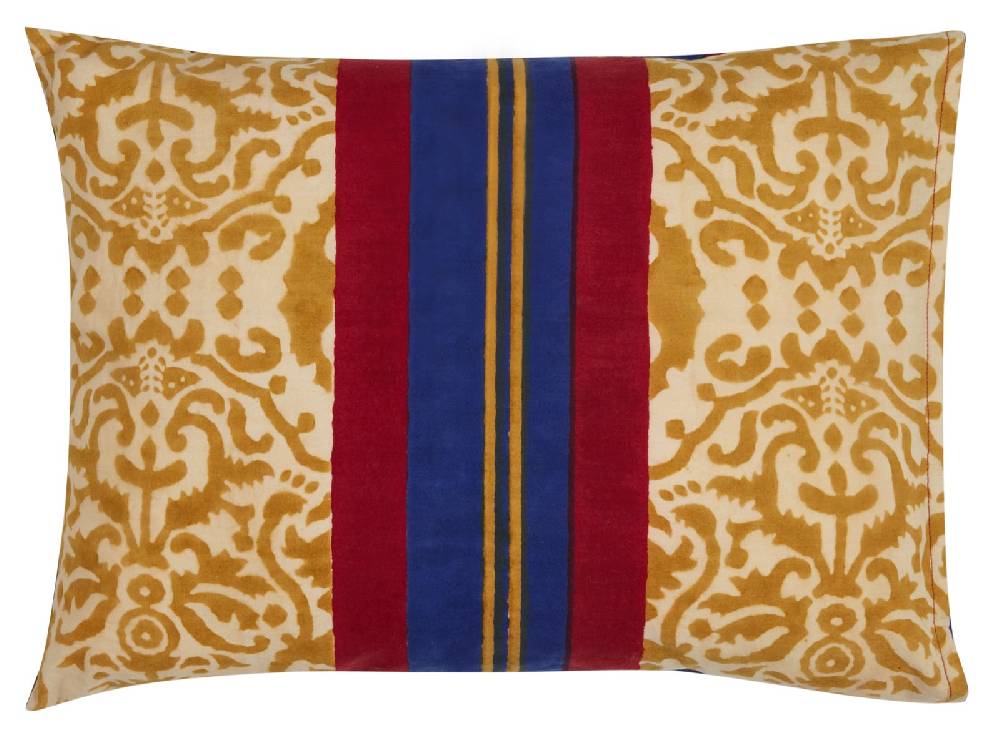 Lisa Corti Cuscino Cotone 30x40cm Damask Stripes Chutney