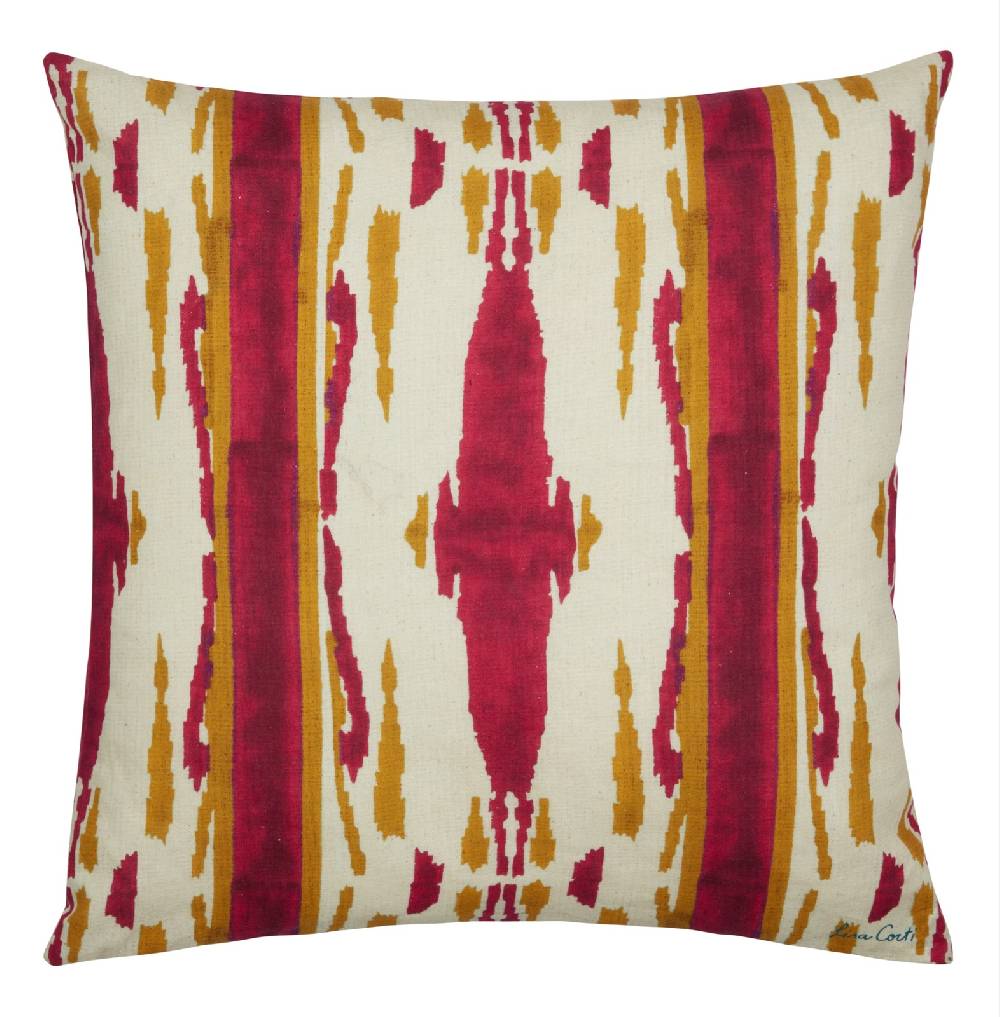 Lisa Corti Federa Cotone 45x45cm Flame Aubergine Gold