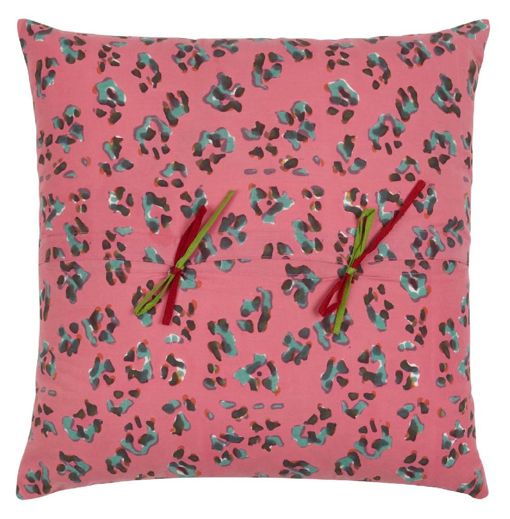 Lisa Corti Federa Cotone 45x45cm Leopars Stripes Sky