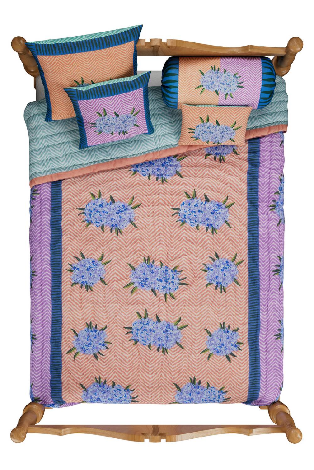 Lisa Corti Federa Cotone 45x45cm Oleander Lilac Peach