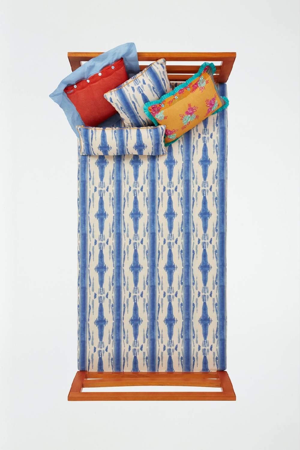 Lisa Corti Federa Cotone 60x25cm Flame Design Blue Pervinch