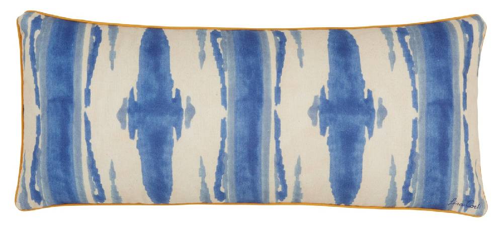 Lisa Corti Federa Cotone 60x25cm Flame Design Blue Pervinch