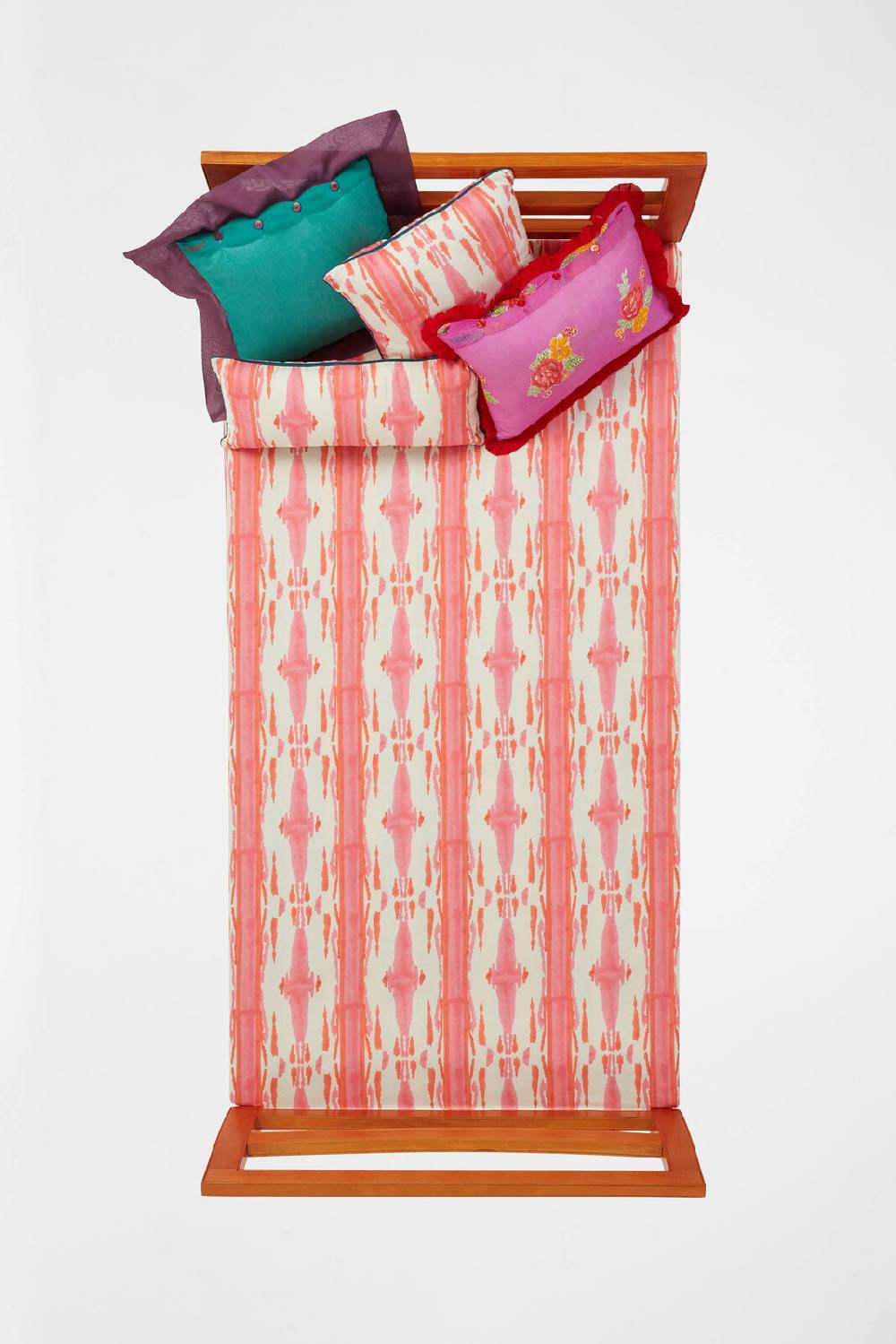 Lisa Corti Federa Cotone 60x25cm Flame Design Pink Laquered Red