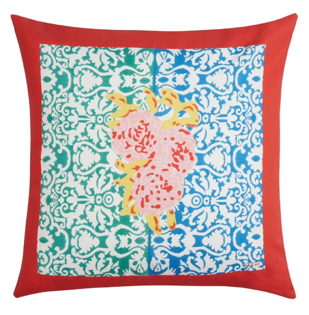 Lisa Corti federa cotone 60x60cm dam dam veronese blue