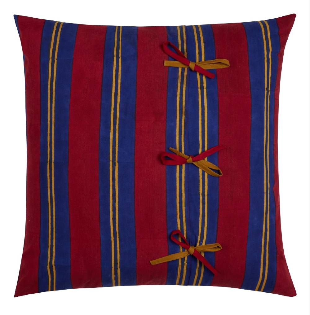 Lisa Corti Federa Cotone 60x60cm Damask Stripes Chutney