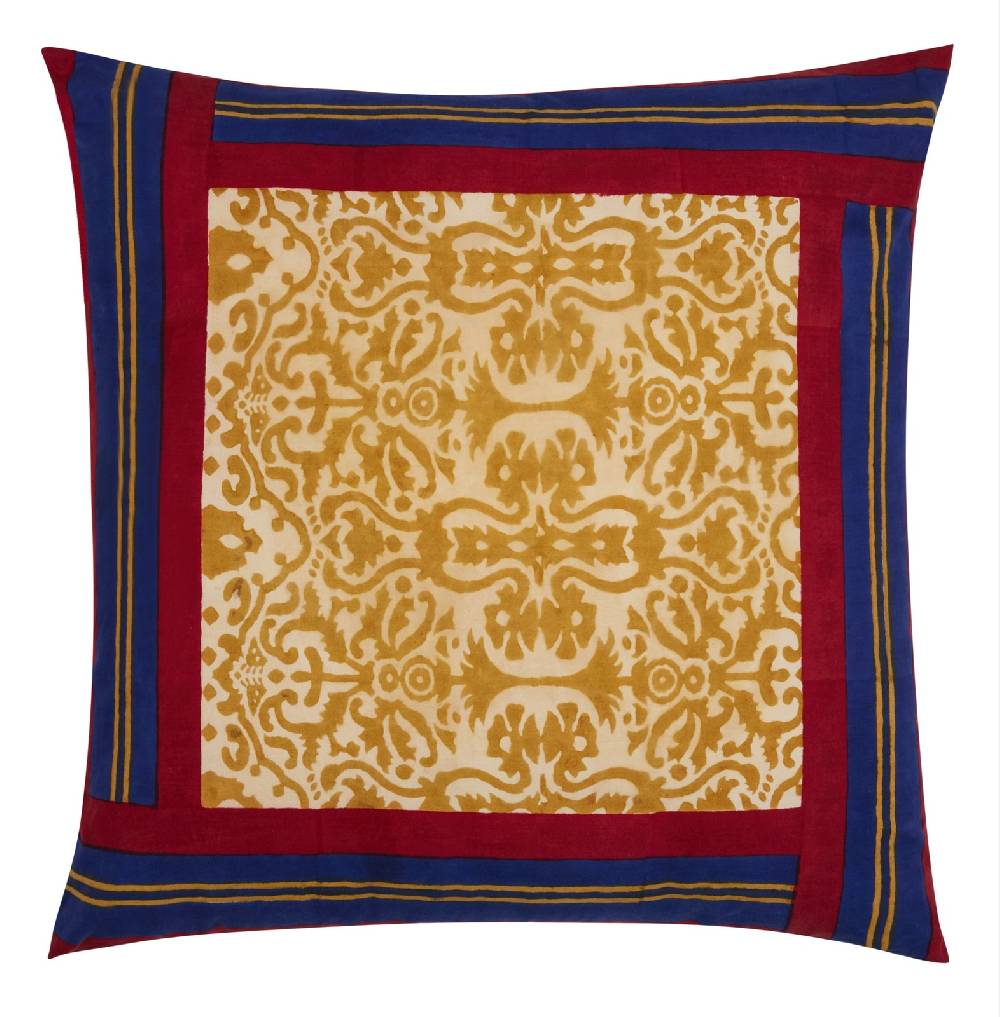 Lisa Corti federa cotone 60x60cm damask stripes chutney