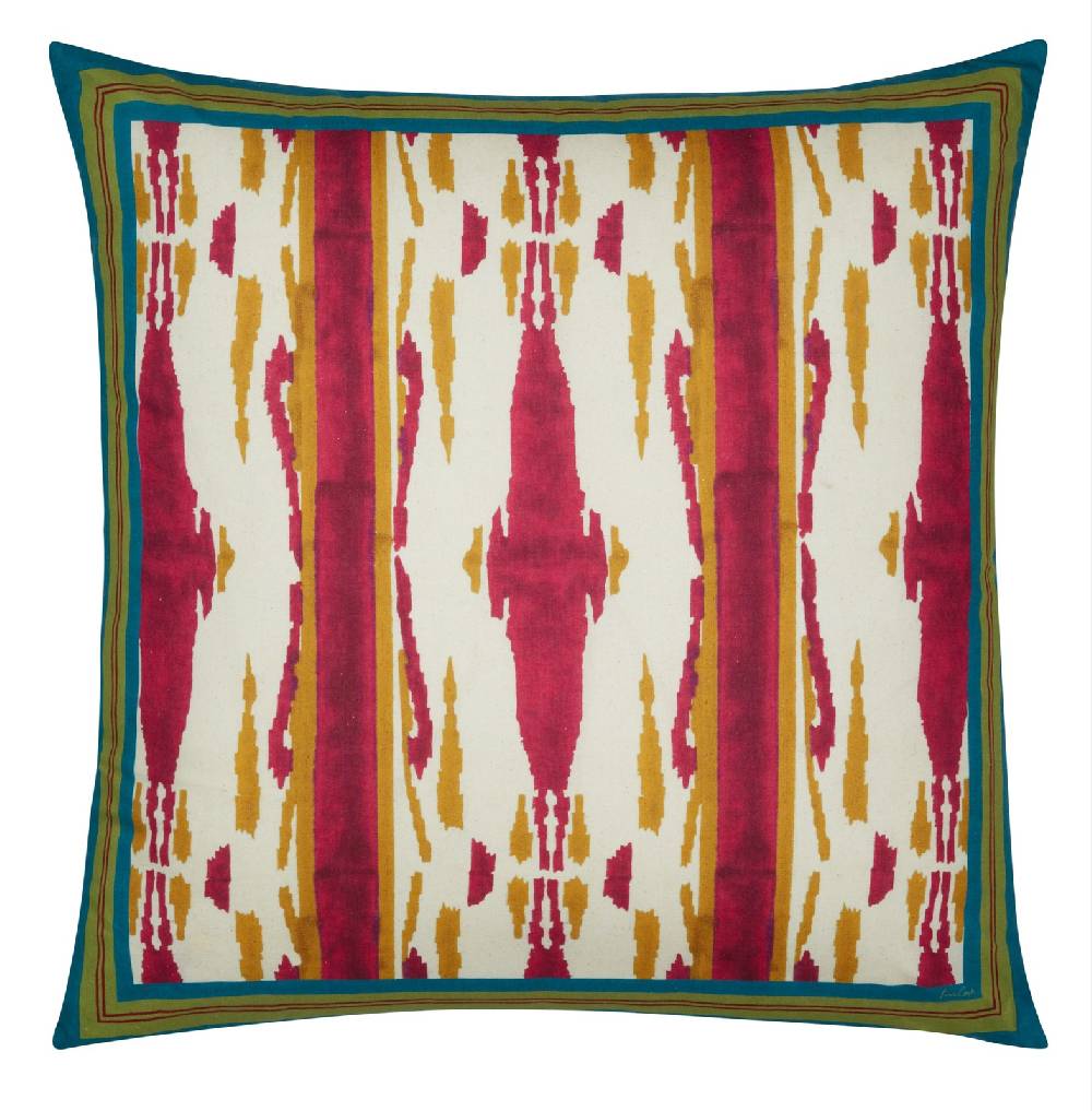 Lisa Corti federa cotone 60x60cm flame aubergine gold