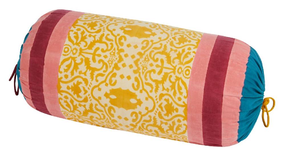 Lisa Corti federa cotone rullo paloma damask design gold