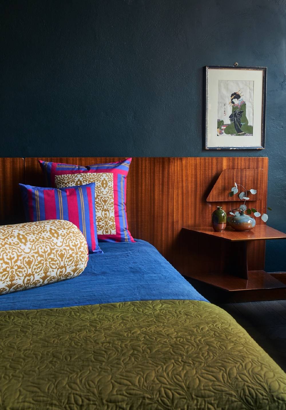 Lisa Corti Federa Cotone Rullo Paloma Damask Stripes Chutney