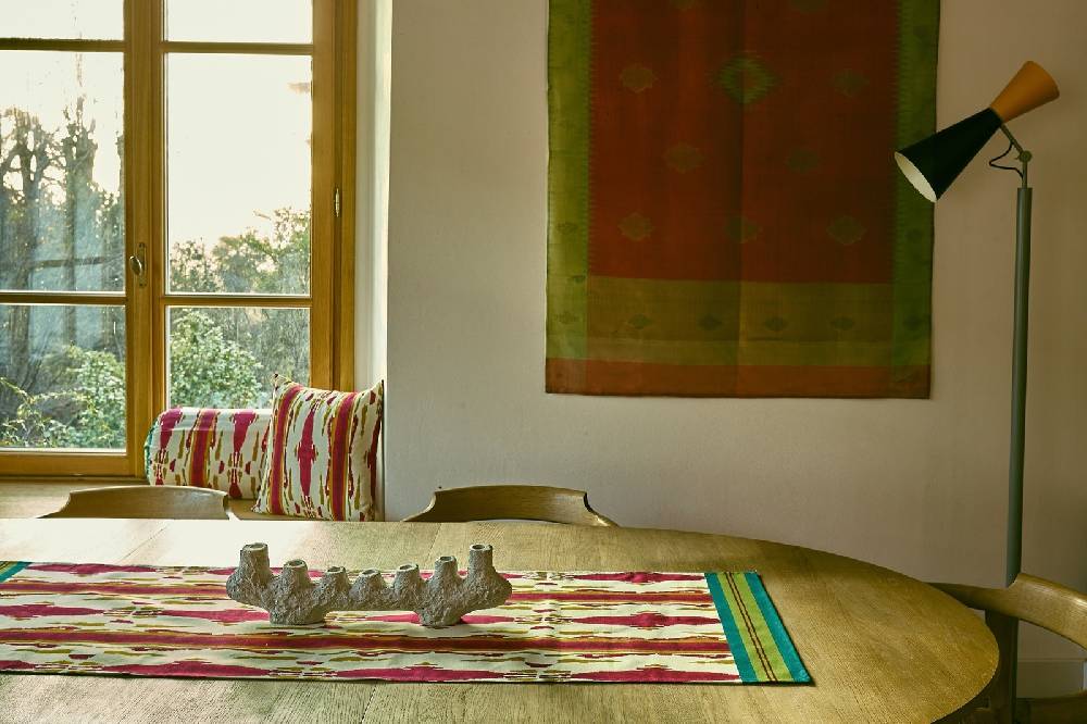 Lisa Corti Federa Cotone Rullo Paloma Flame Aubergine Gold