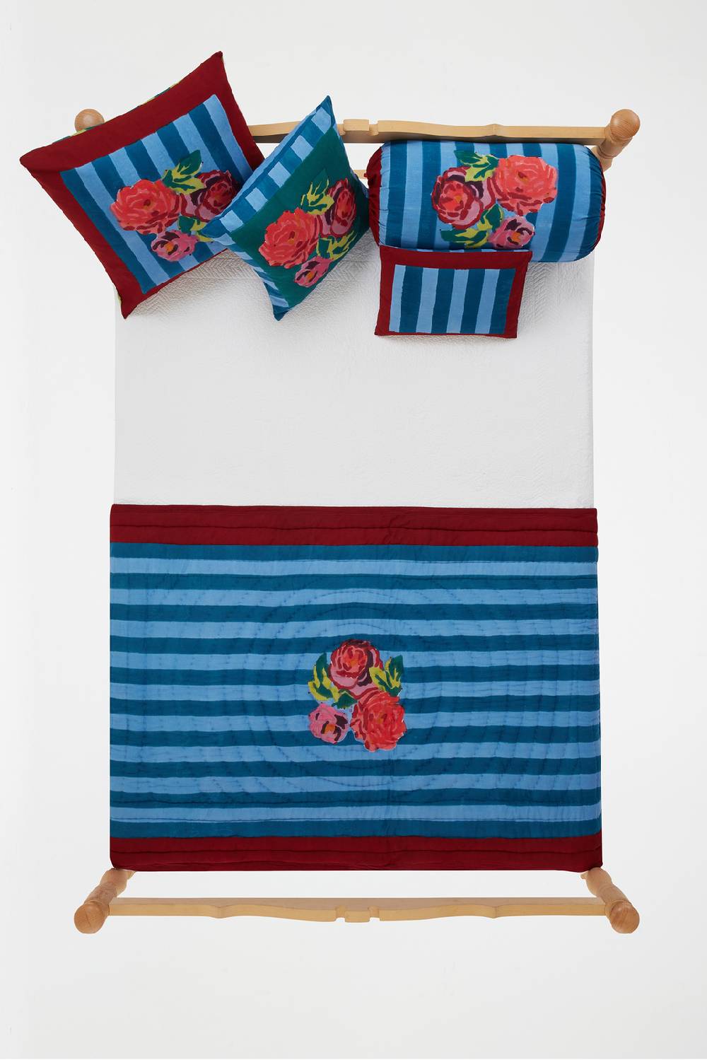 Lisa Corti Federa Cotone Rullo Paloma Nizam Stripes Ferozi Sugar