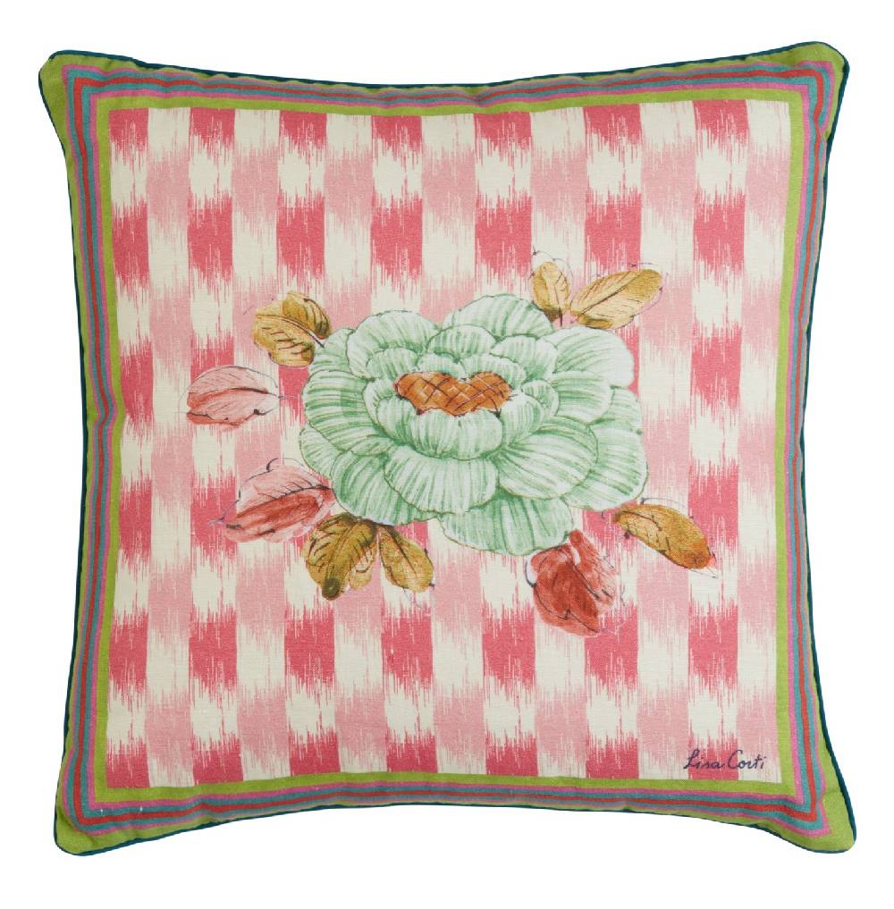 Lisa Corti federa lino 45x45cm veranda magenta pink