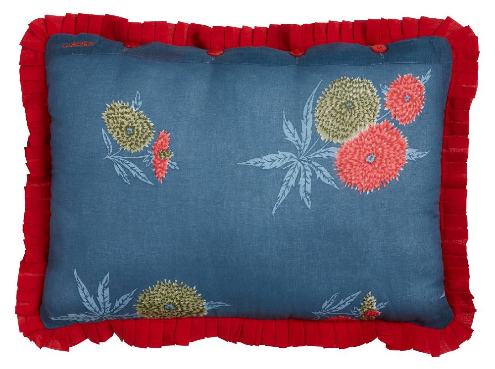 Lisa Corti federa organza 35x50cm small dahlia grey